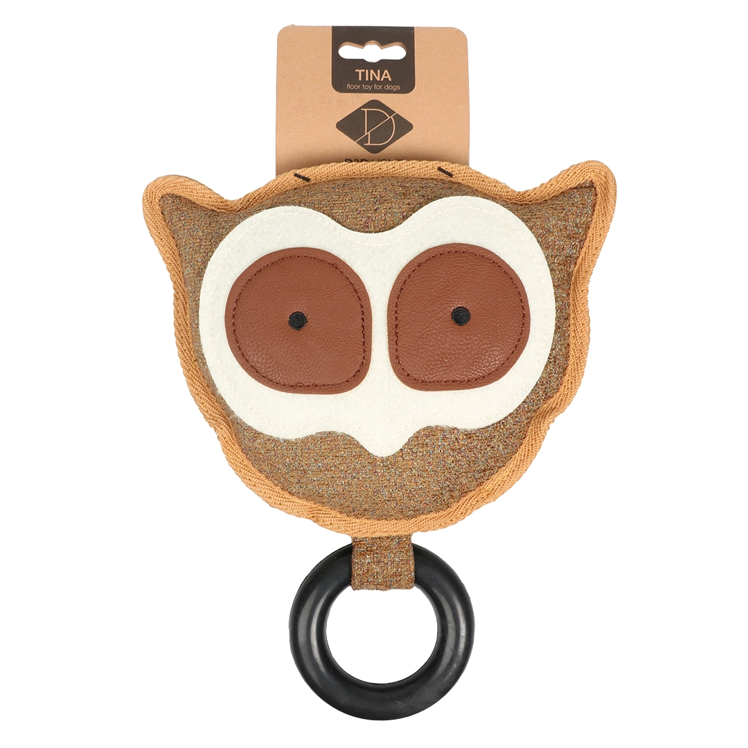 D&D Home Tina tarsier hundelegetøj - sødt plysdyr med lyd