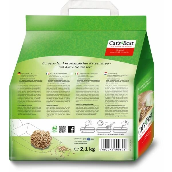 Cats Best Øko Plus klumpende Kattegrus 4,3 kg