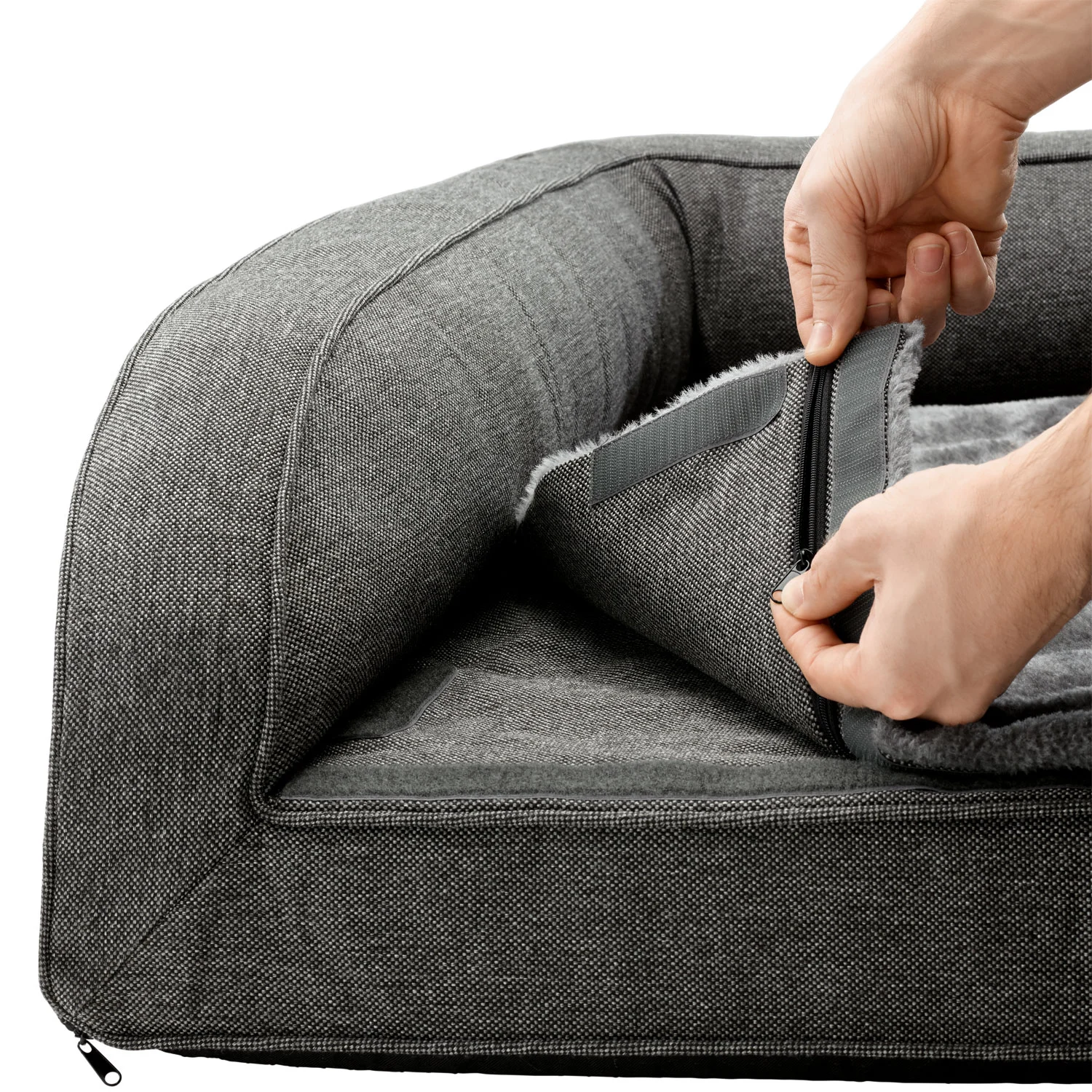 Hunter ortopædisk hundesofa Livingston Large 100 x 80 cm Antracit