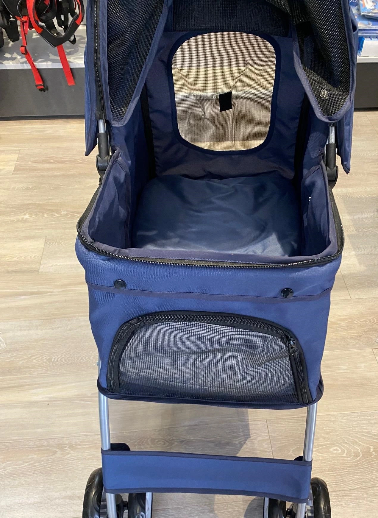 PAWISE Hunde klapvogn med 4 hjul Blå