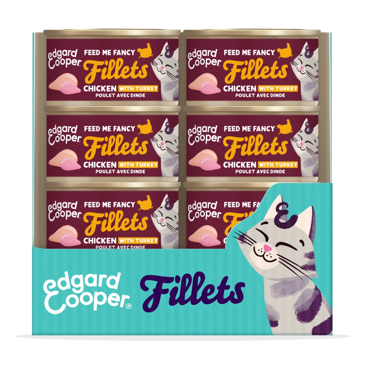 Edgard & Cooper kattefilet med kylling og kalkun 70 g