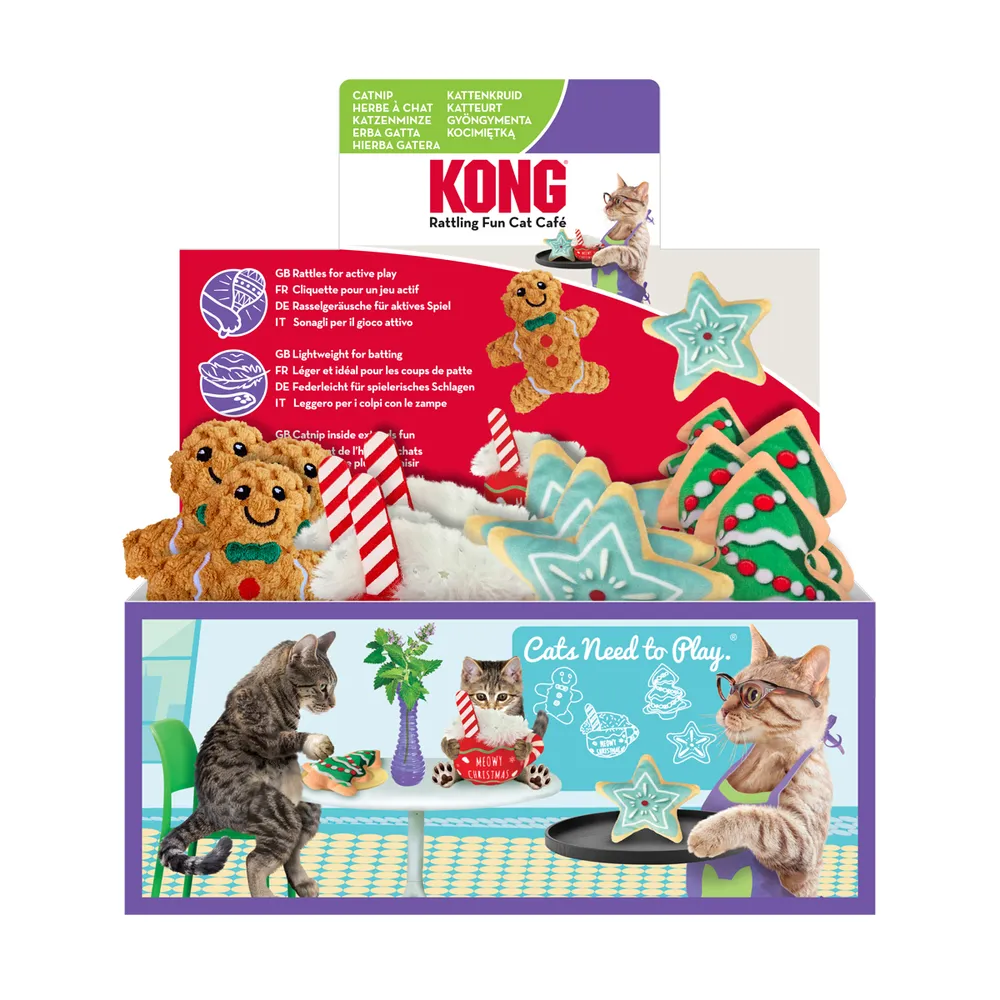 KONG Julelegetøj til kat - Holiday Scrattles Cafe Mix 1 stk