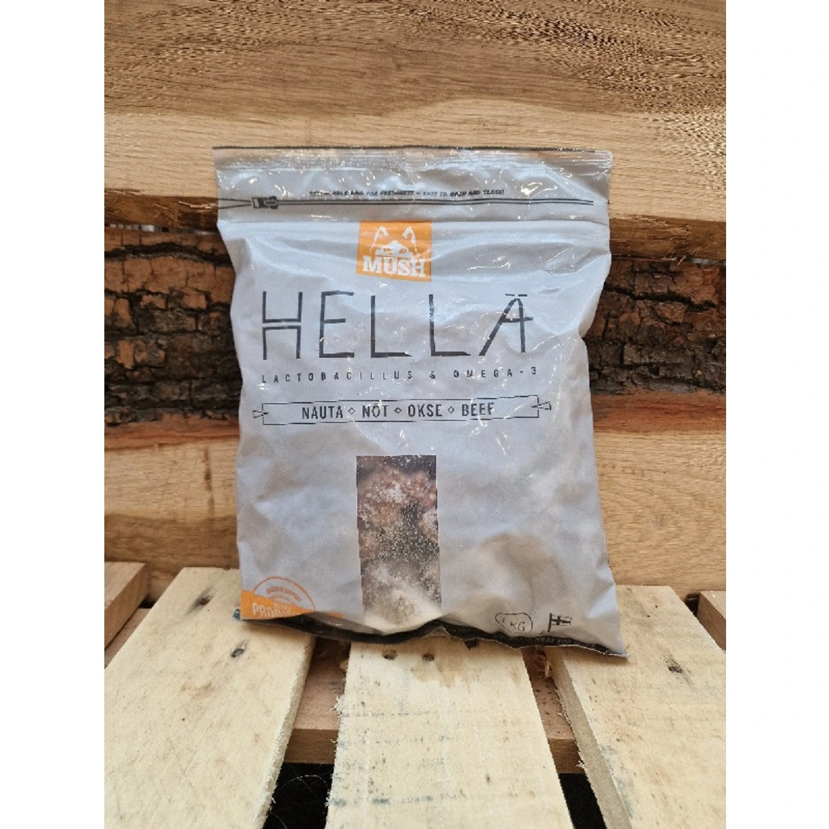 MUSH HELLÄ Okse 1 kg - Naturligt råfoder til din hund