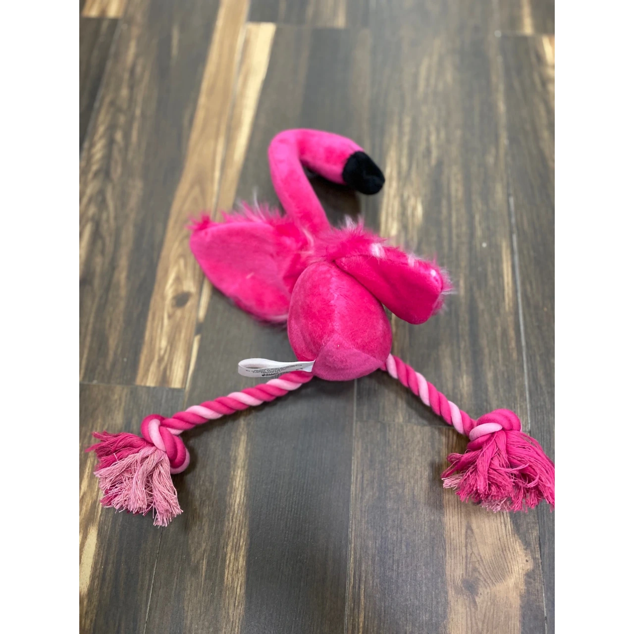 Pawise Flamingo Hundelegetøj med Reb - sjov bamse i plys