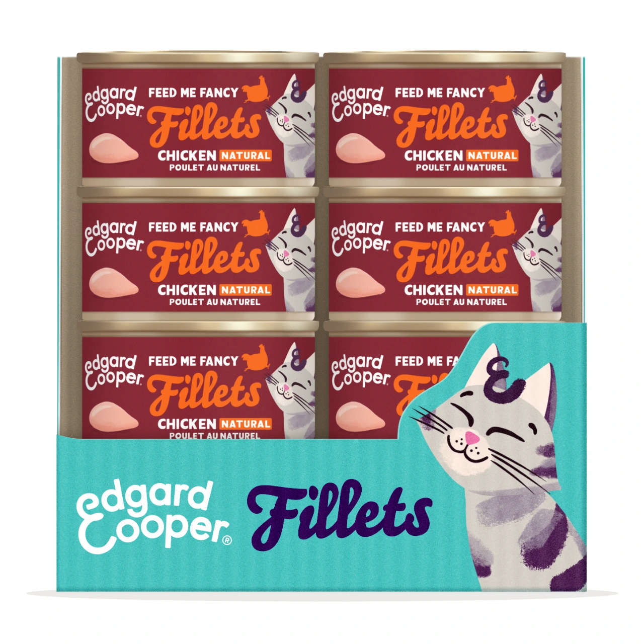 Edgard & Cooper kattefilet med kylling i bouillon 70 g