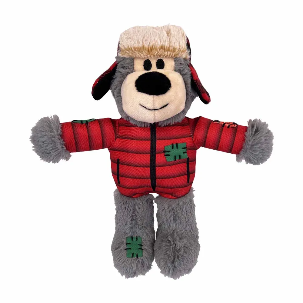 Kong Holiday Wild Knots Bear Mix M/L - juleinspireret robust bjørne-legetøj