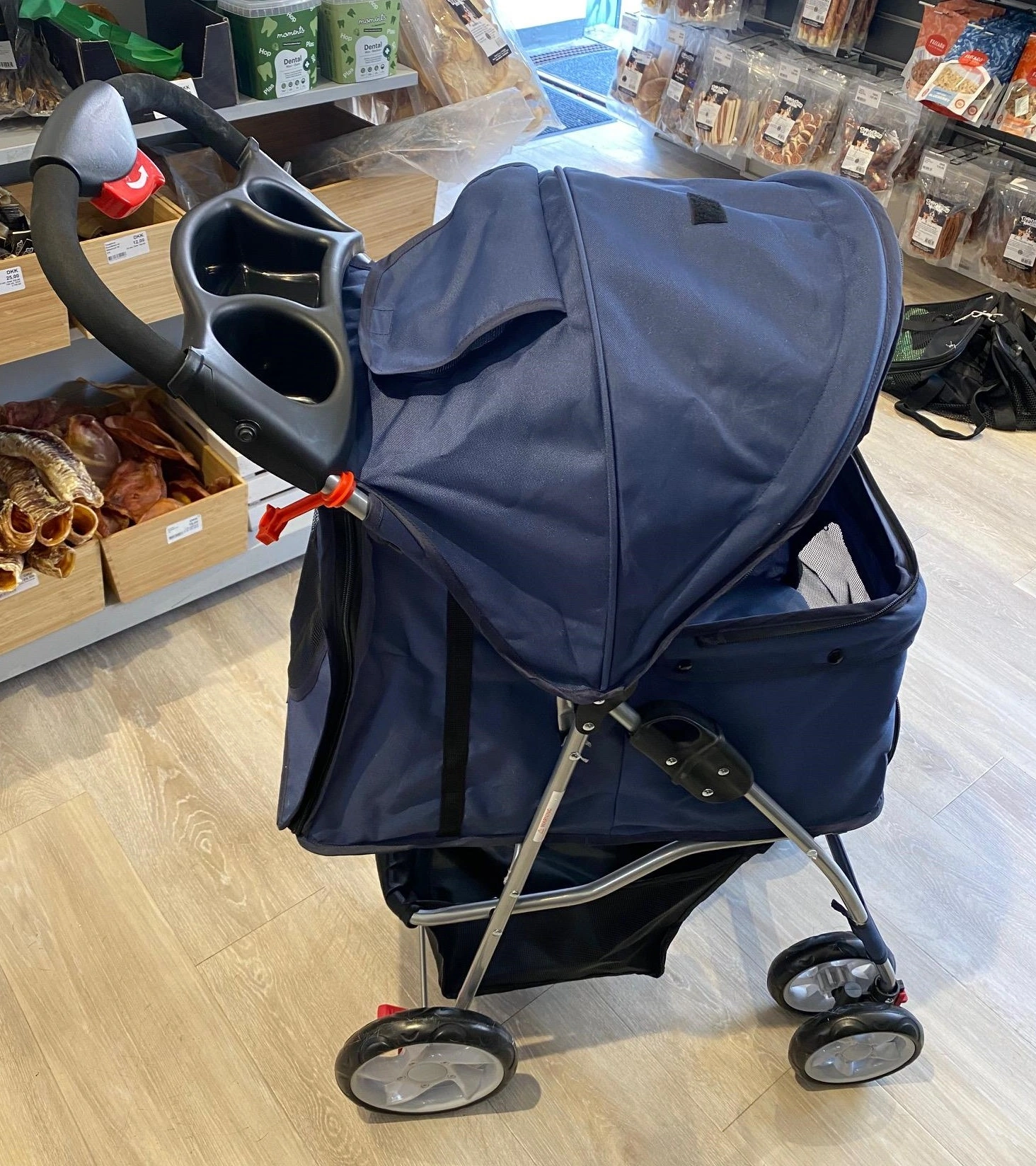 PAWISE Hunde klapvogn med 4 hjul Blå
