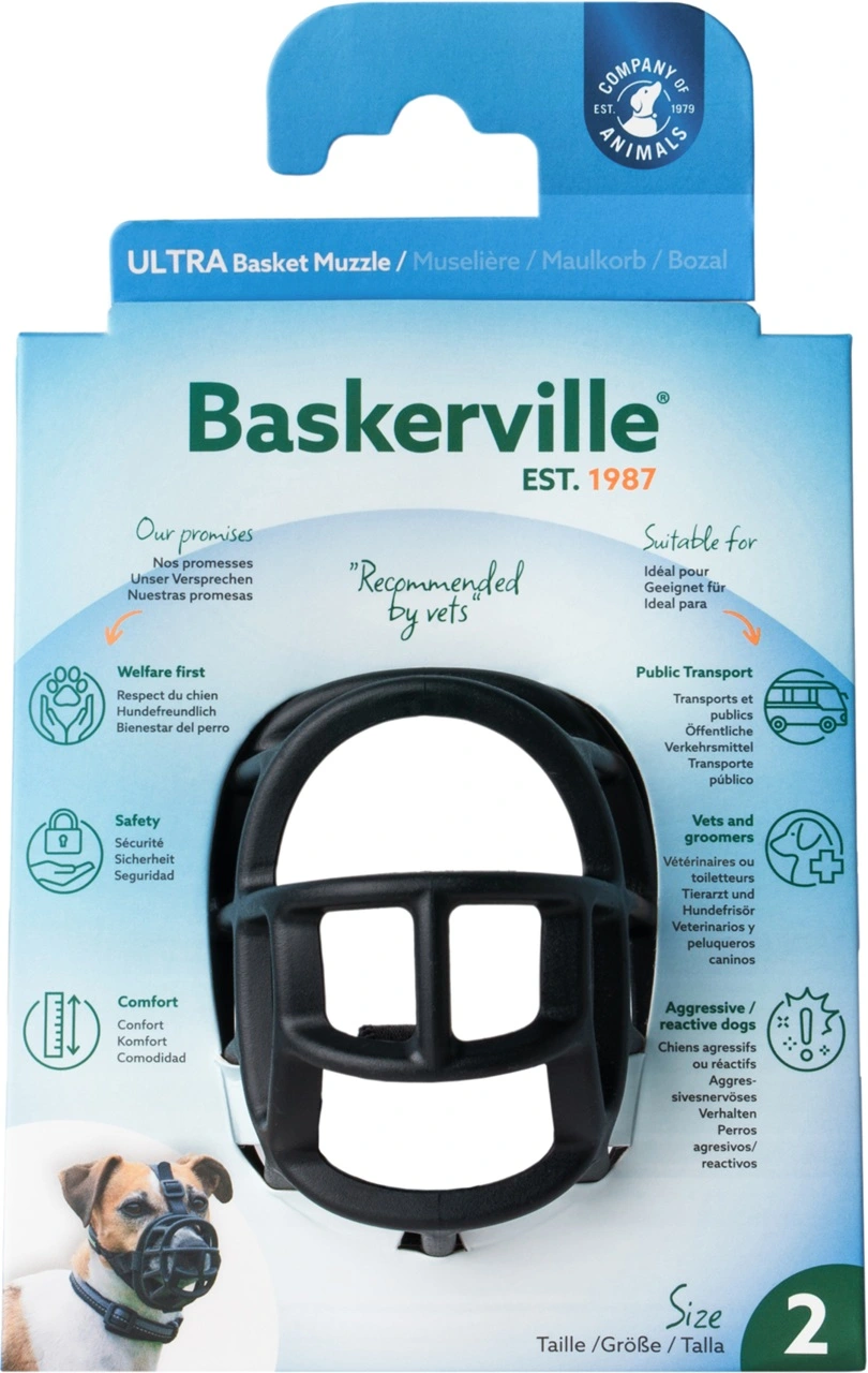Baskerville Ultra mundkurv til hunde str 2