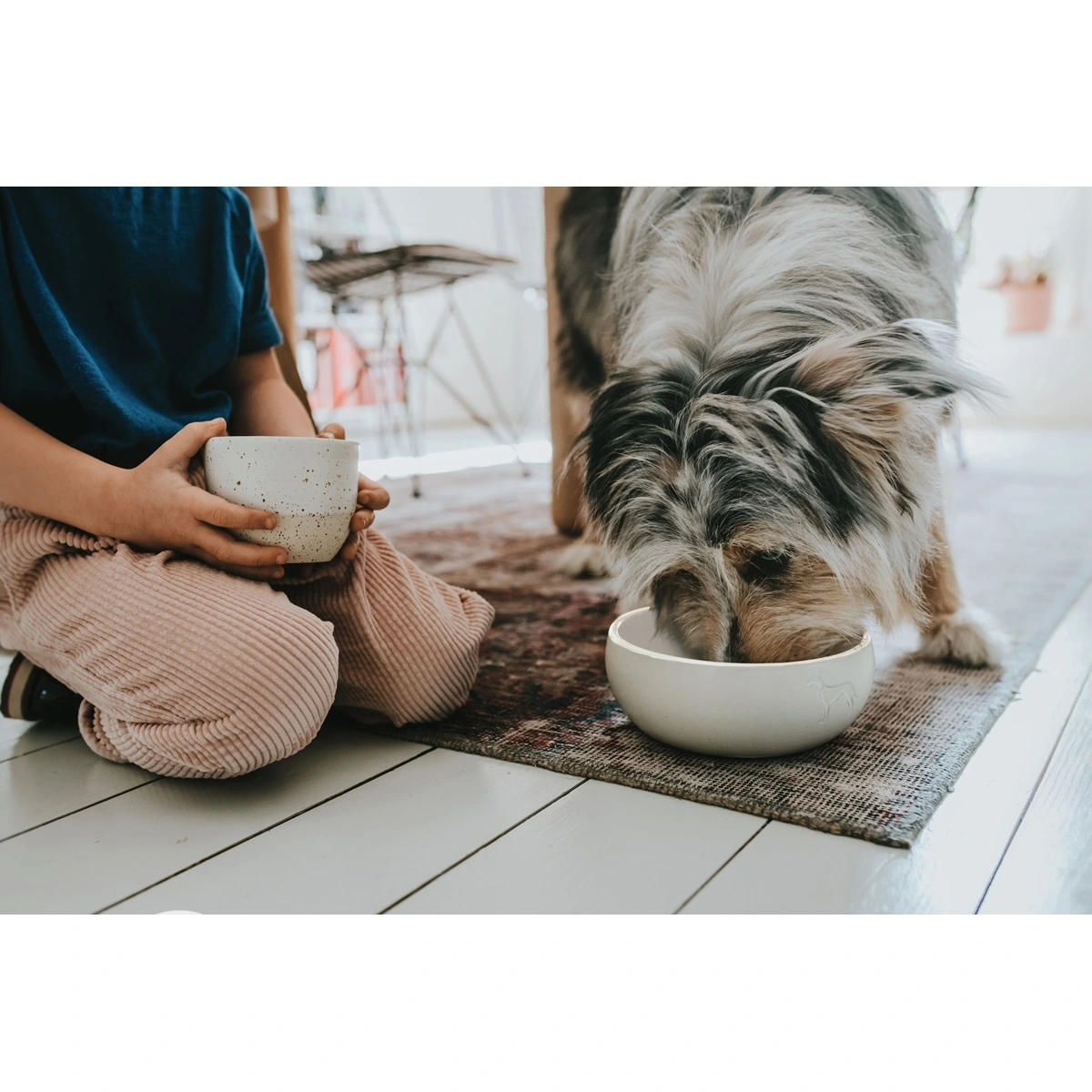 Hunter keramik Lund hunde skål 1500 ml Beige