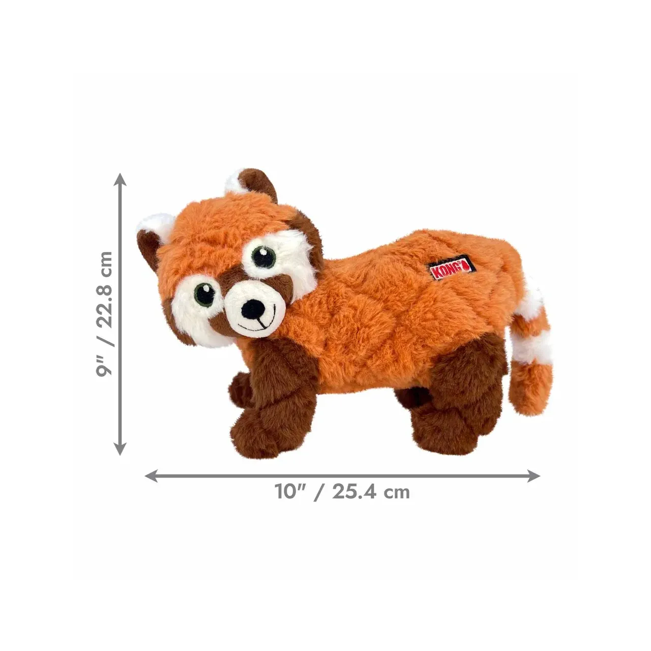 KONG Scampers Red Panda M hundebamse 23x25,5x12 cm - blød leg og kram