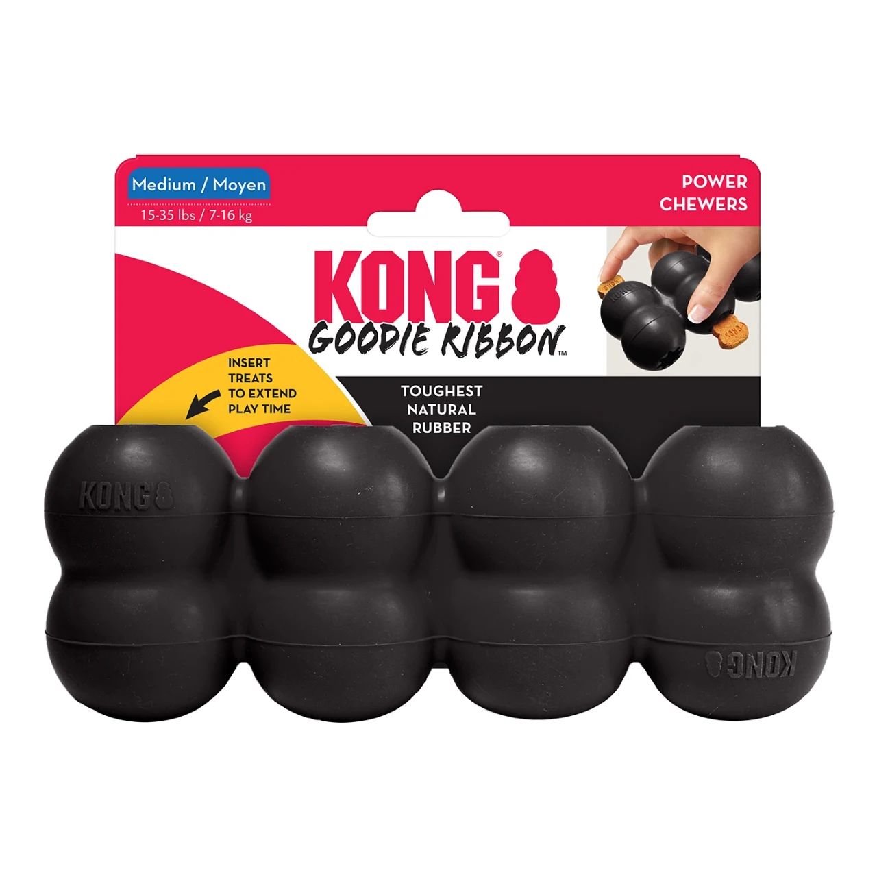 Kong Extreme Goodie Ribbon M - fyldbart aktivitetslegetøj