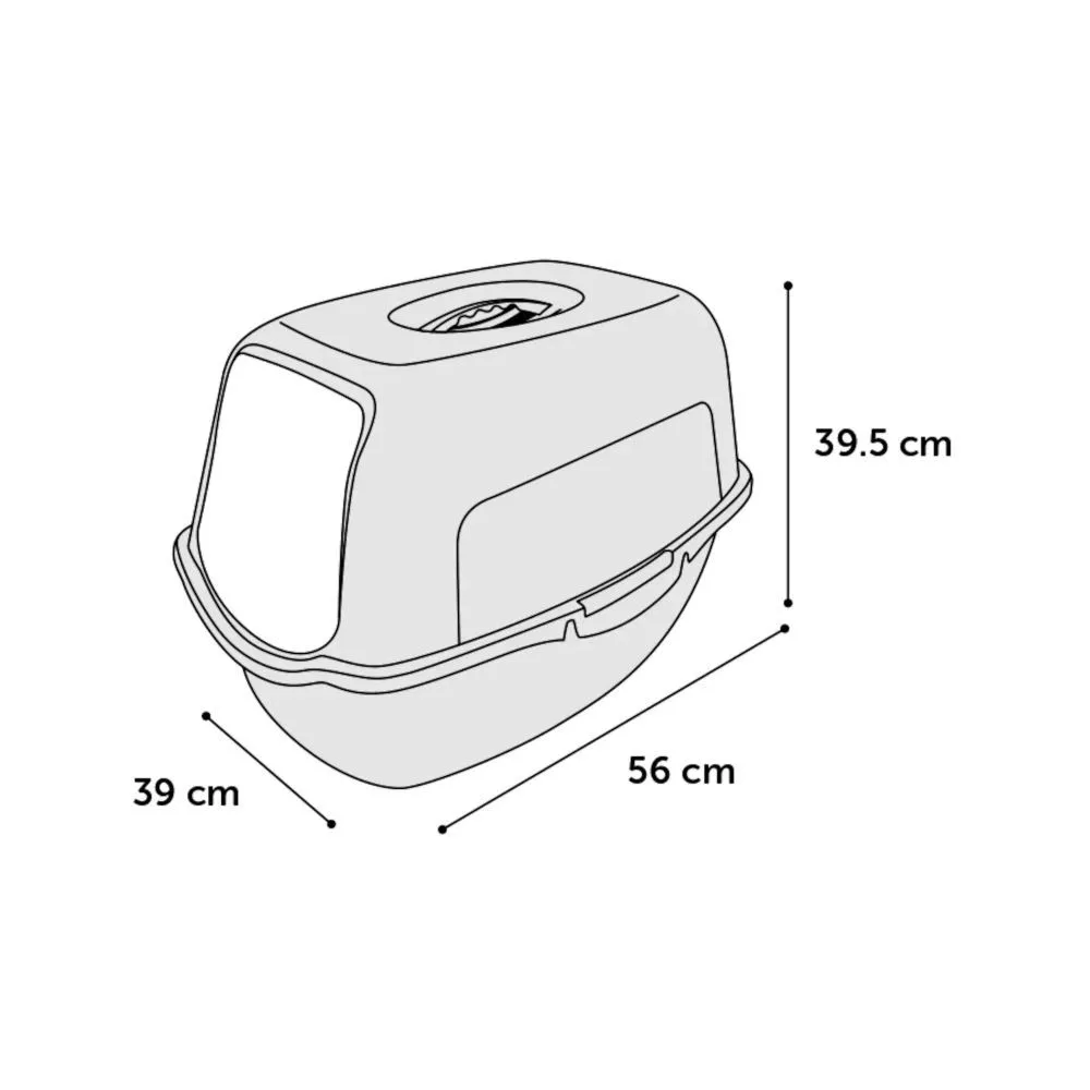 Kattetoilet Lexie Sort 39x56x39,5 cm