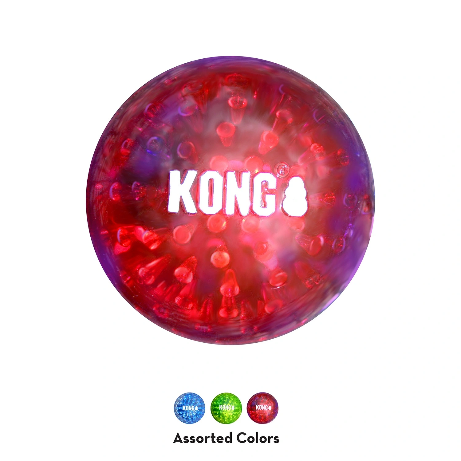 Kong Legetøj Squezzz Geodz 2 stk Ø 7 cm - farverige bolde med piv