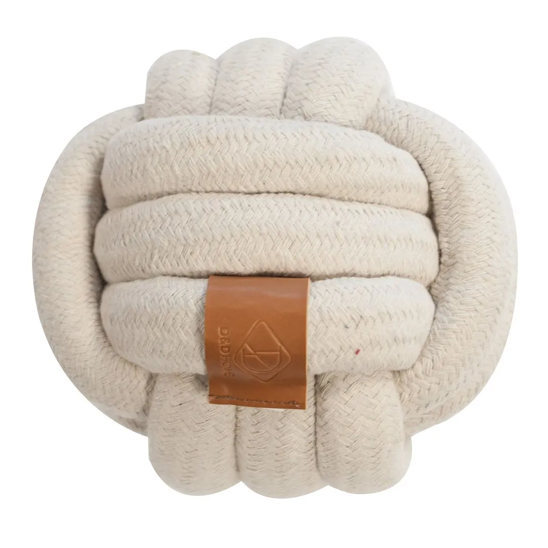D&D Home Skip Ball XS 6 cm Natur Knudereb 10 mm - hundelegetøj