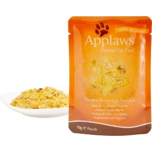 Applaws Kattevådmad Kylling og Græskar 70 g (pouch)