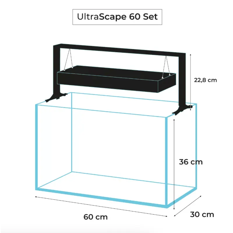 AquaEl Akvarie og Lampe Ultra Scape 60 Forest