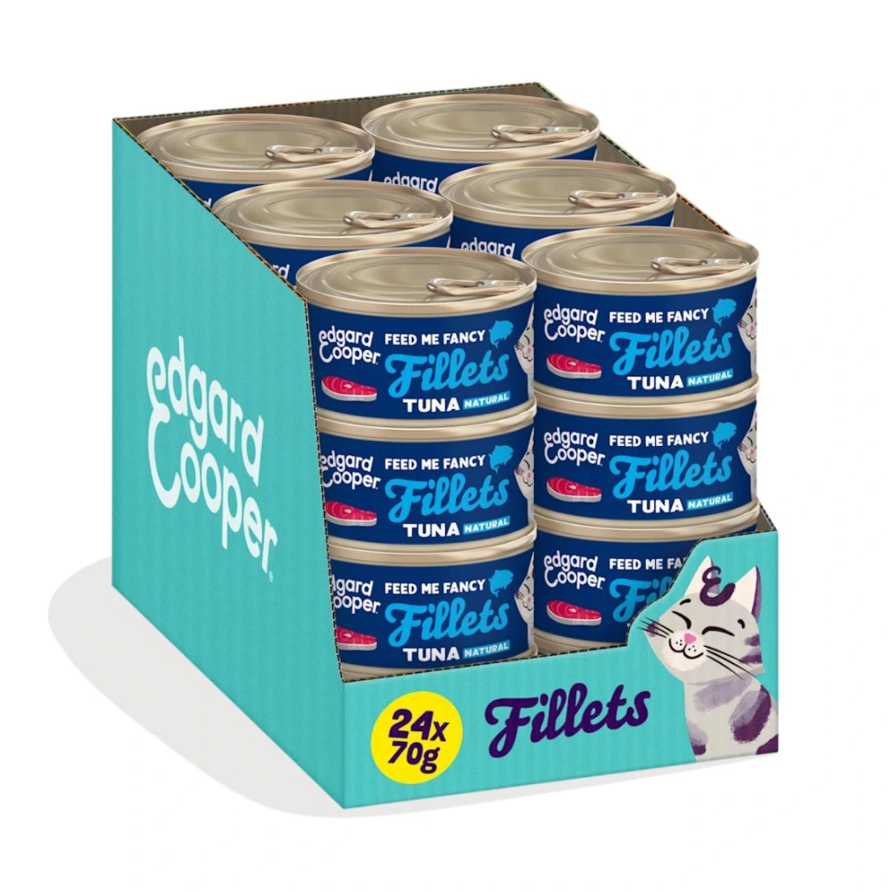 Edgard & Cooper kattefilet med tun i bouillon 70 g