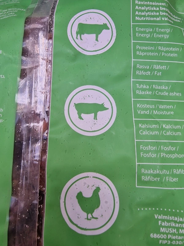 MUSH Vaisto Grøn Okse Gris Kylling 800 g - Naturligt hundefoder med kød og grønt