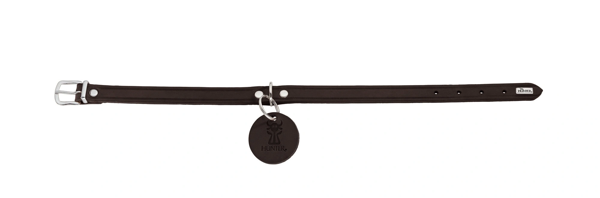Hunter Aalborg Sport Mørkebrun 60 hundehalsbånd - 45-55 cm