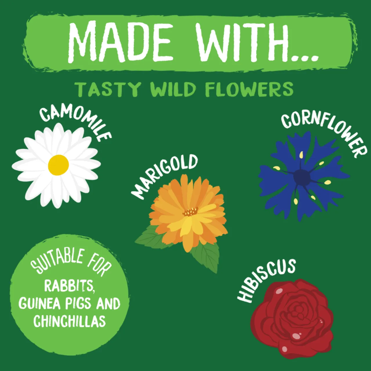 Burgess Excel Wildflower Forage 75 g - Vilde blomster til naturlig fouragering