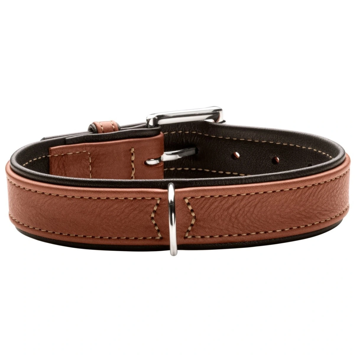 Hunter Canadian UP Hundehalsbånd M 55 Sort/Cognac - 42-48 cm