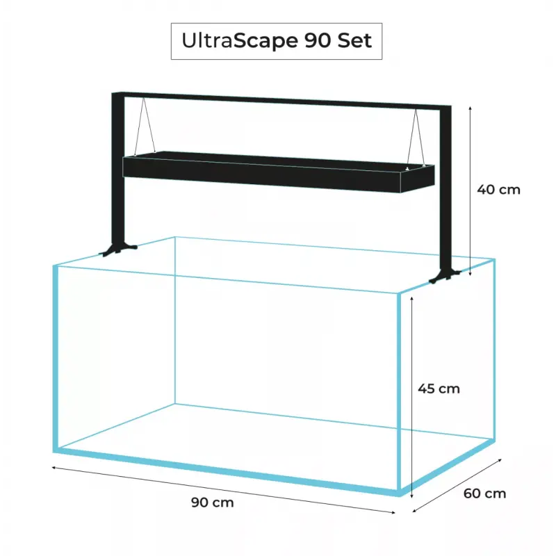 AquaEl Akvarie og Lampe Ultra Scape 90 Forest