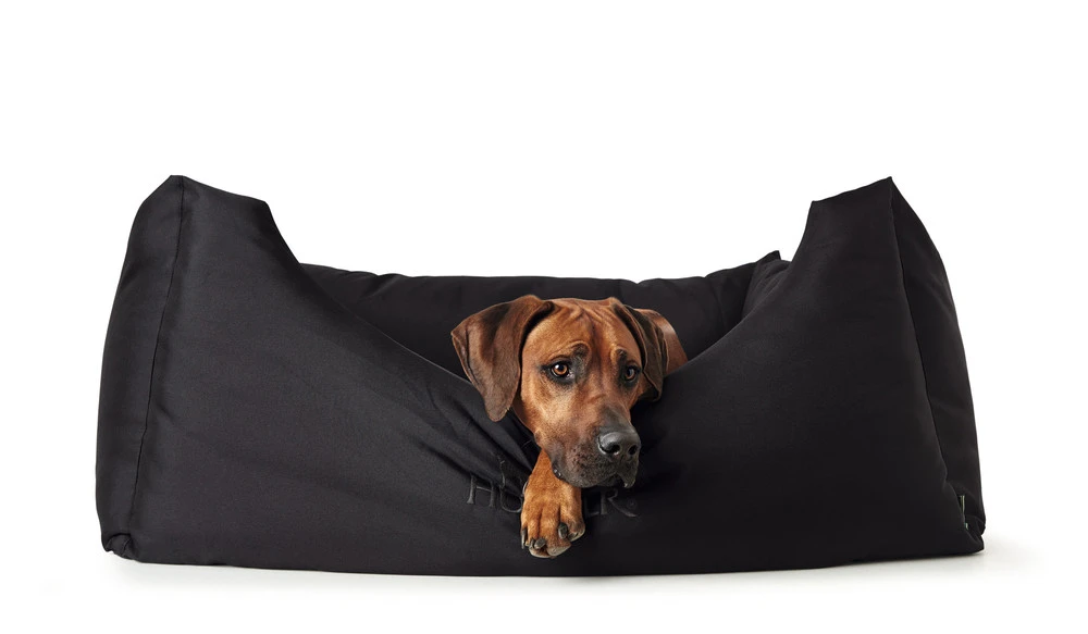 Hunter hundeseng Gent antibakteriel Medium 80x60 cm Sort