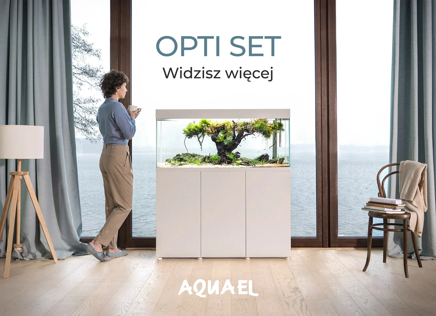AquaEl Optiset 240 Hvidt akvarium