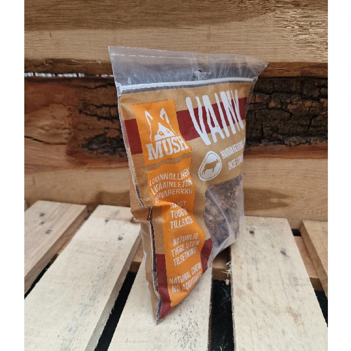 MUSH VAINU Hundesnack Okselunge 140 g - naturlige træningssnacks