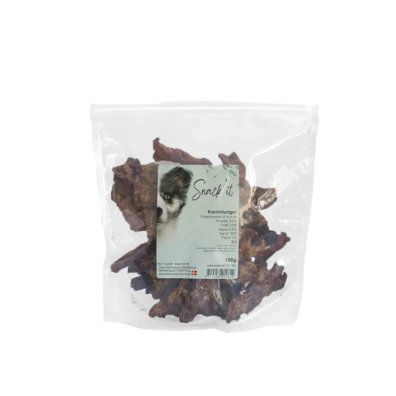 Snackit kaninlunger til hund 100 g