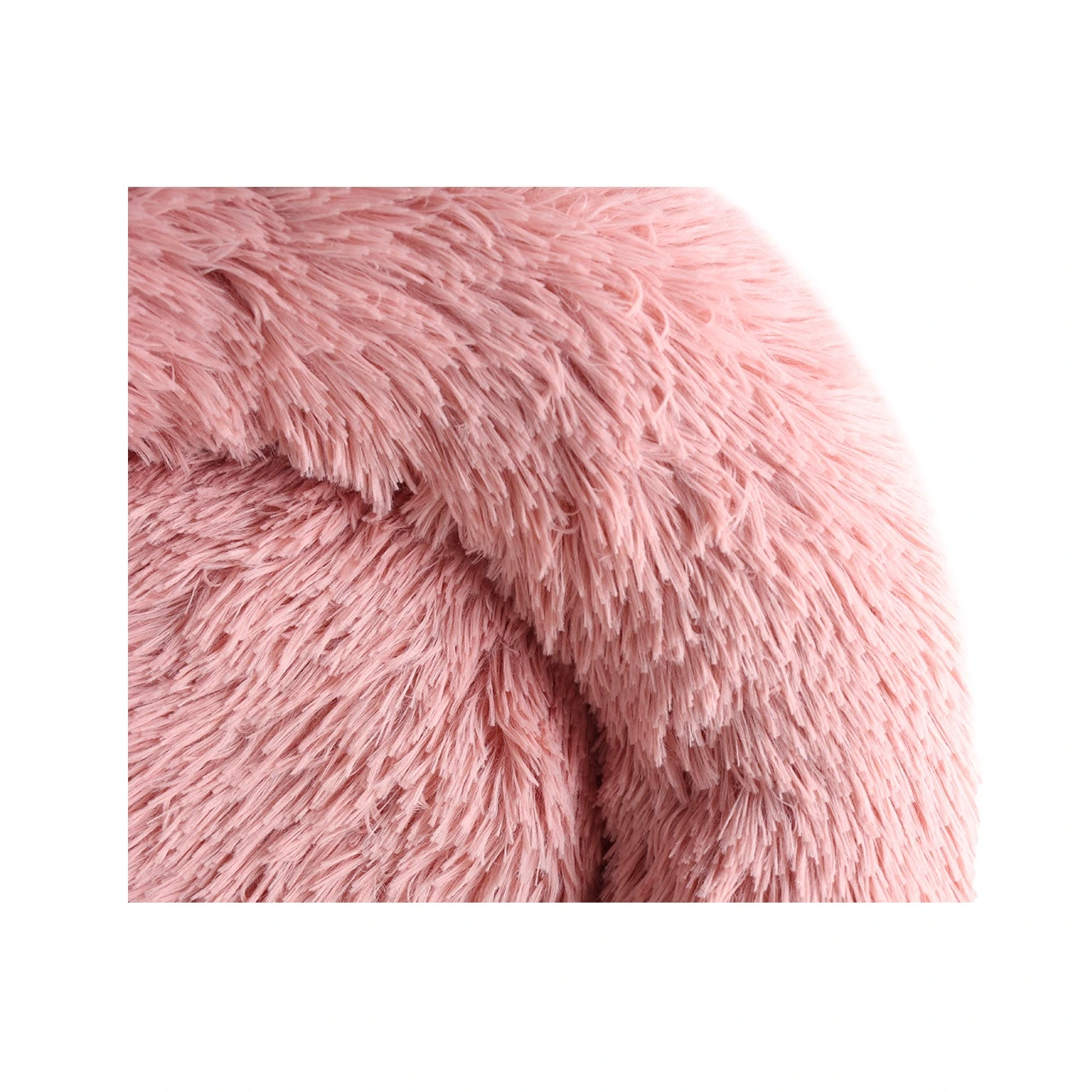Donut Cozy Hundeseng Lyserød 60 cm - blød seng til mellemstore hunde
