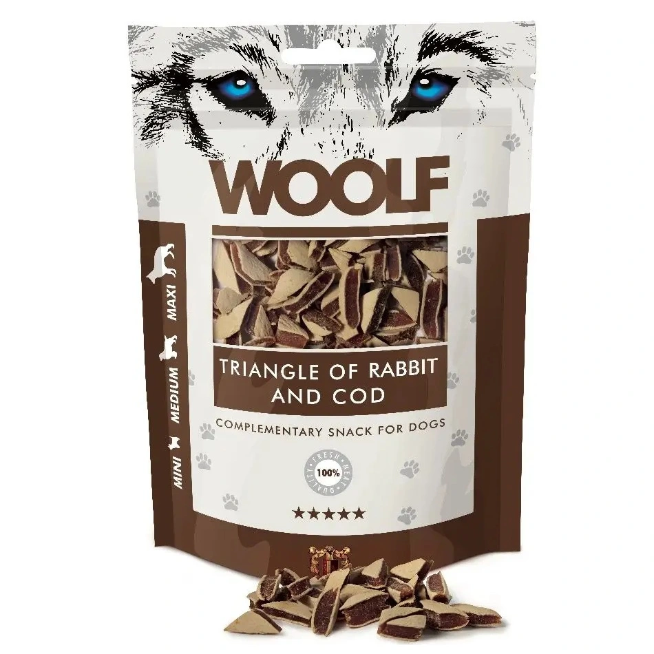 Woolf Hundesnack Kanin og Torsk Triangle