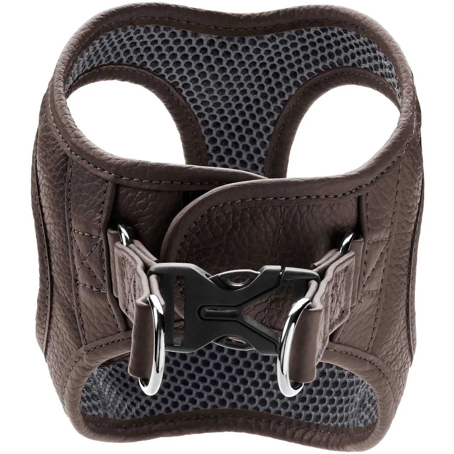 Hunter Hilo læder hundesele XXS-XS brun hals 30-34 cm - blød og let komfort