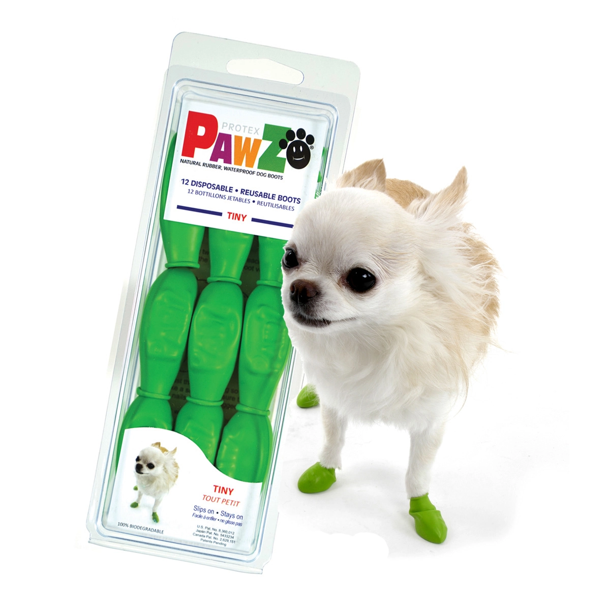 Pawz hundesko Tiny 2,5 cm lysegrøn
