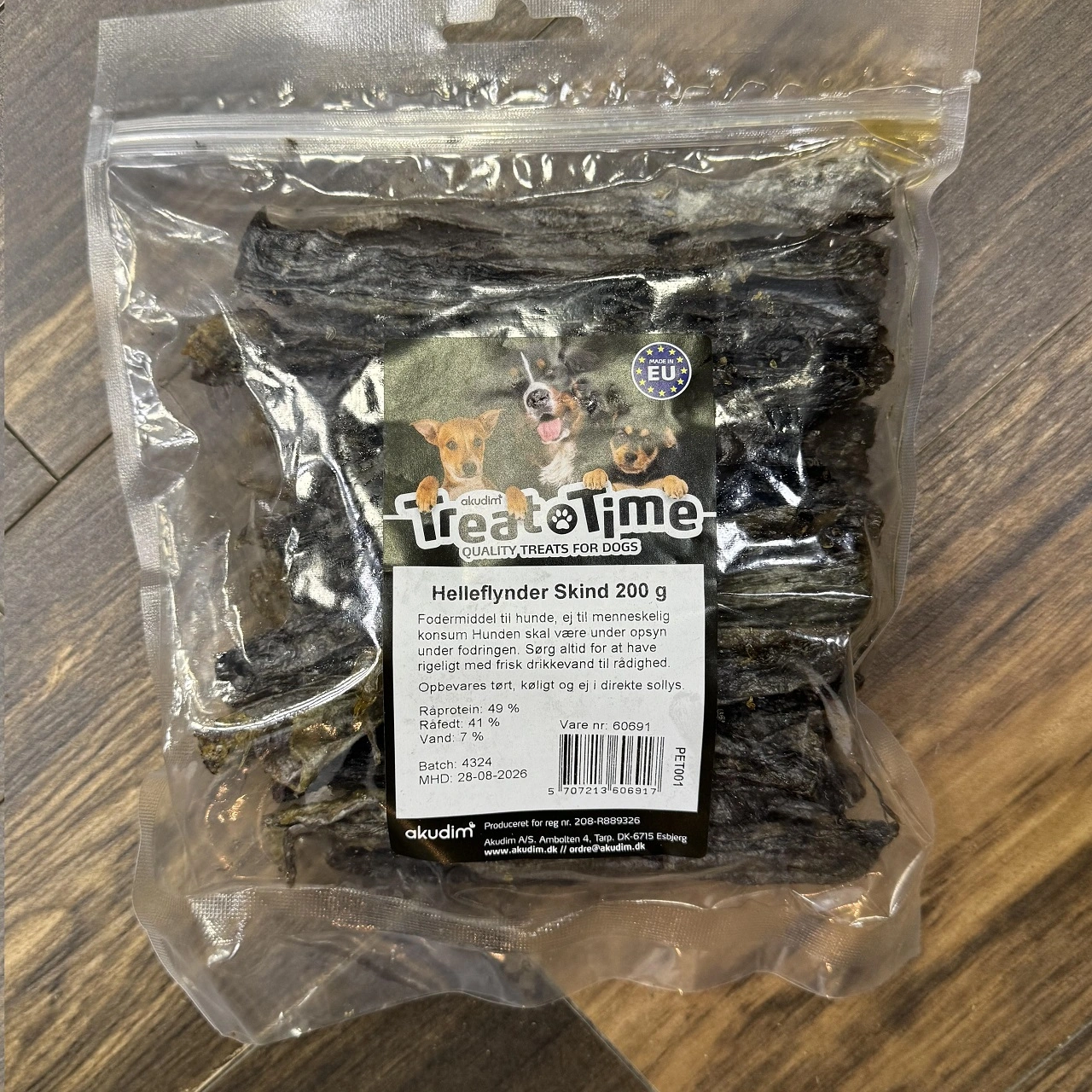 Treattime Helleflynderskind 200 g - Naturlige hundesnacks