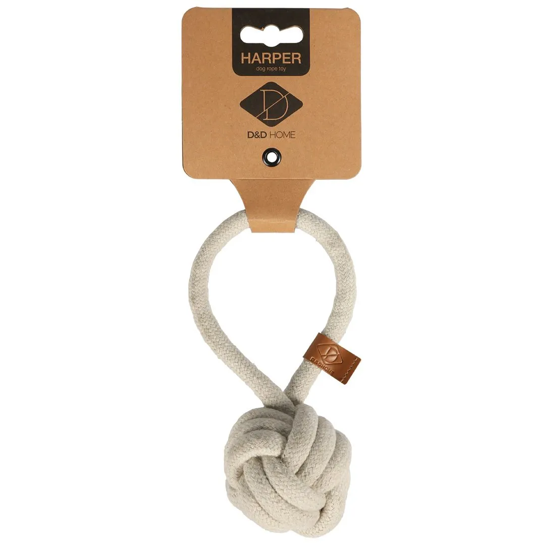 D&D Home Harper XS 18,5 cm Natur Knudereb 10 mm - hundelegetøj