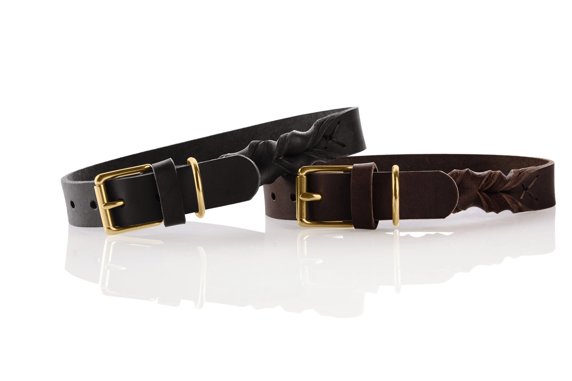 Hunter Sansibar Solid 45 Hundehalsbånd i læder - 34-40 cm