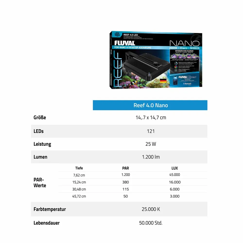 Fluval Lampe Nano Reef Led 4.0 25 Watt