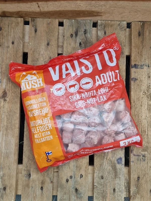 MUSH Vaisto Gris Okse Laks XL Rød 3 kg - Naturligt BARF hund