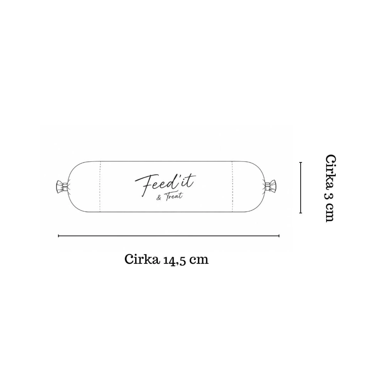 Feedit & Treat Pure struds 100 g - naturlig strudseskærepølse til hund og kat