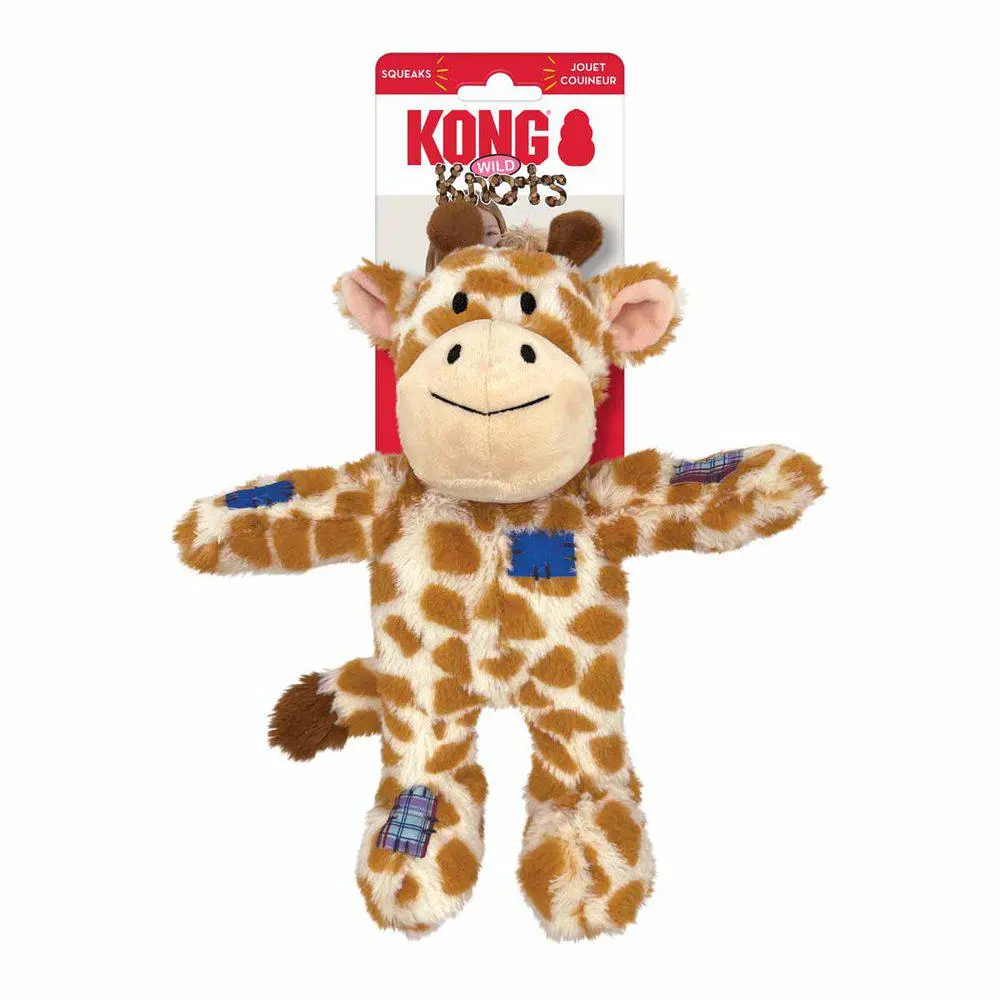 KONG Wild Knots Giraffe M/L 29x25,5x11 cm - bamse med reb