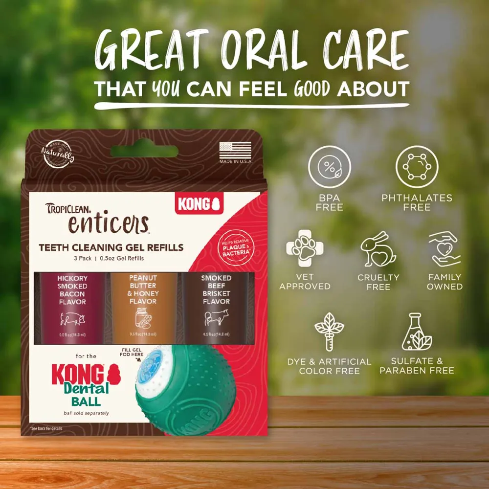 KONG Dental Ball gel refill 3 pack