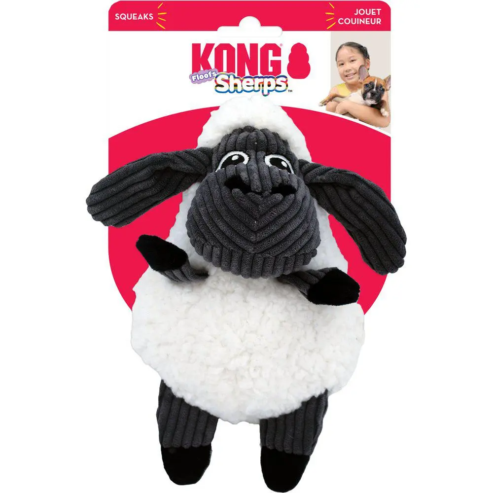 Kong Sherps Floofs Sheep M - sød fårebamse til mellemstore hunde