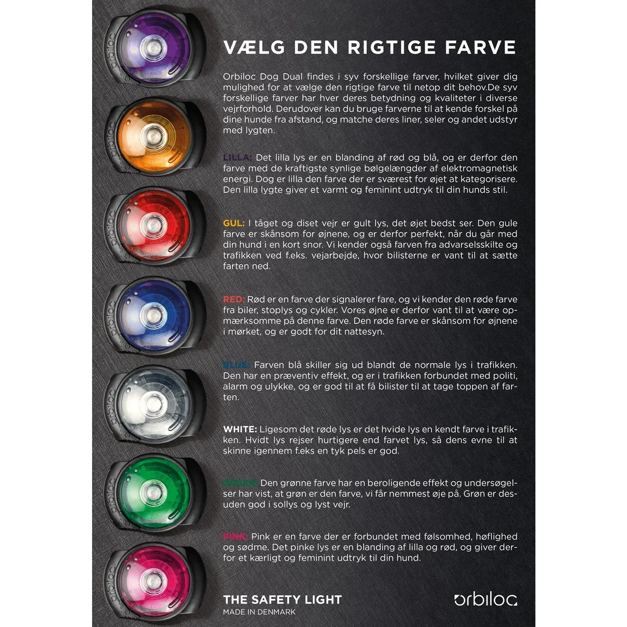 Orbiloc hundelygte Lyserød
