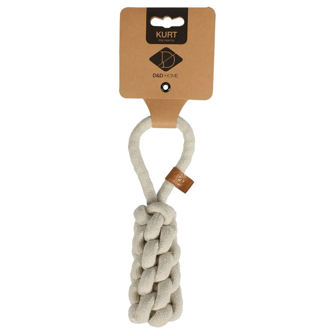 D&D Home Kurt 36 cm Natur Knudereb 10 mm - hundelegetøj