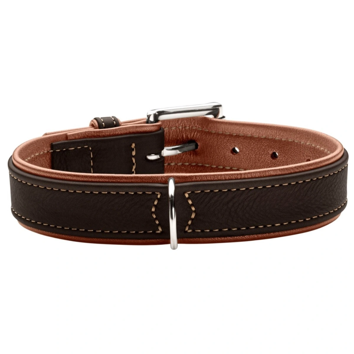 Hunter Canadian UP Hundehalsbånd Small 45 Cognac/Sort - 33-39 cm