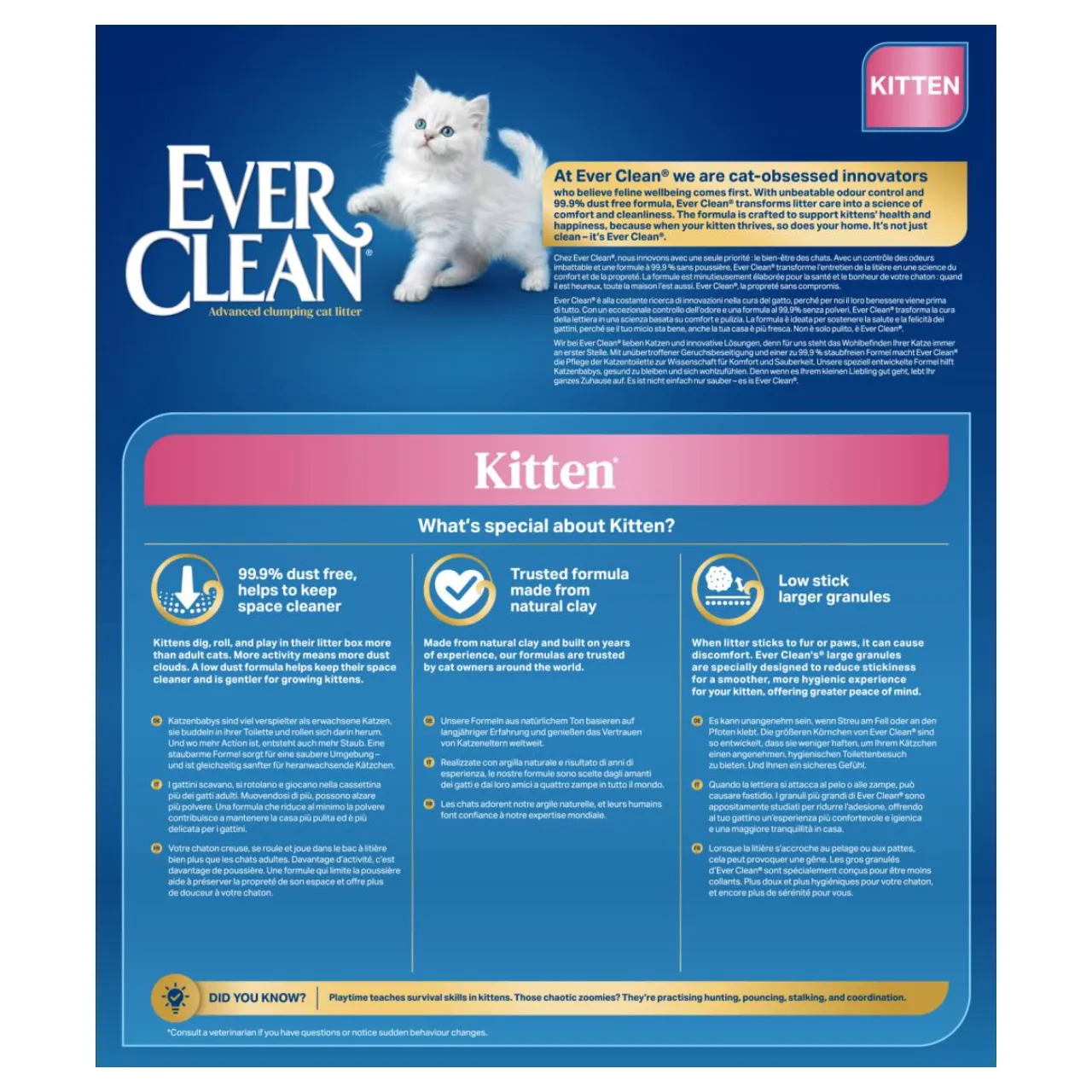 Ever Clean Kitten kattegrus til killinger 10 L