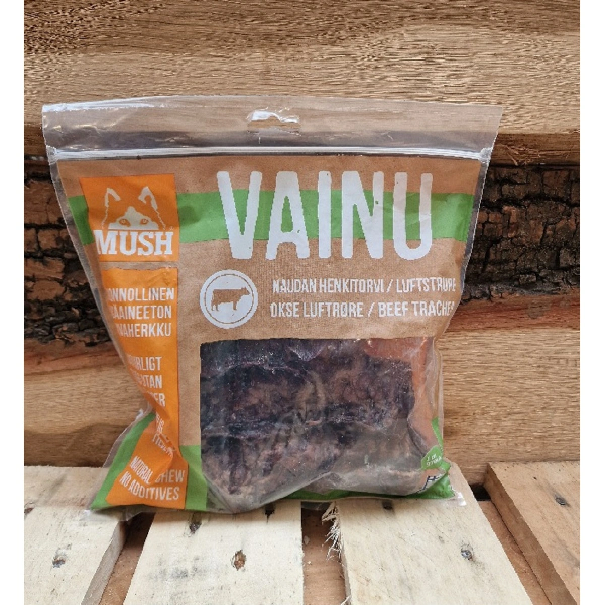 MUSH VAINU Hundesnack Okseluftrør 200 g - naturlige tyggeben til hunde