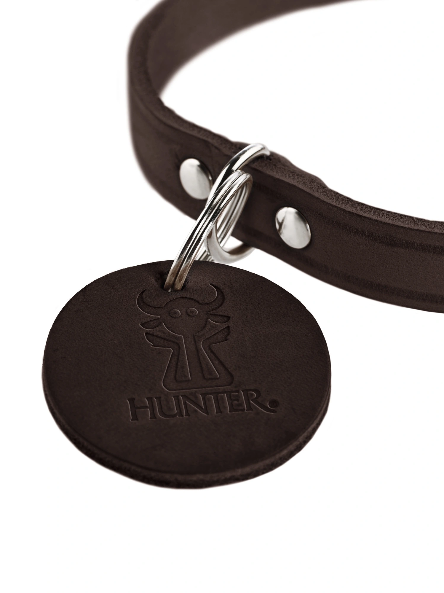 Hunter Aalborg Sport Mørkebrun 42 hundehalsbånd - 32-38 cm