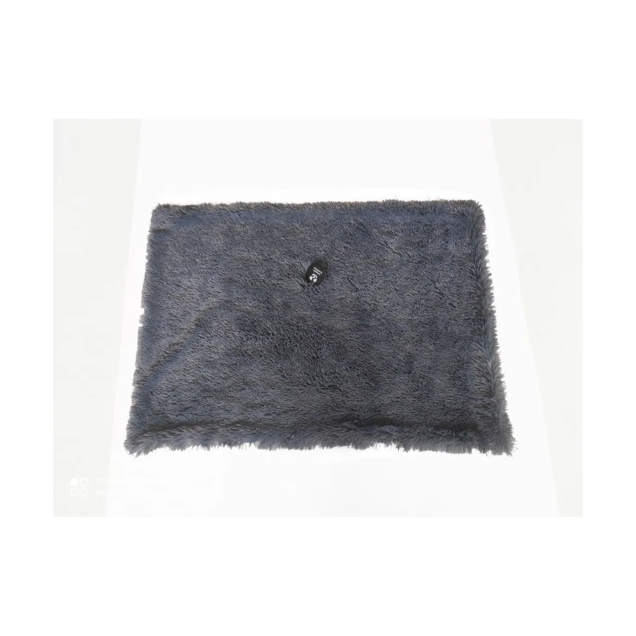 Fluffy hundetæppe 100x70 cm koksgrå til hund - blødt underlag med skridsikker bund
